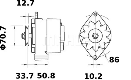 Генератор MAHLE ORIGINAL MG 538