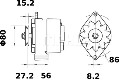 Генератор MAHLE ORIGINAL MG 516