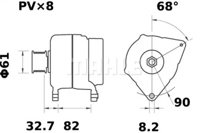 Генератор MAHLE ORIGINAL MG 517