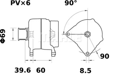 Генератор MAHLE ORIGINAL MG 506