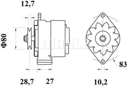 Генератор MAHLE ORIGINAL MG 500