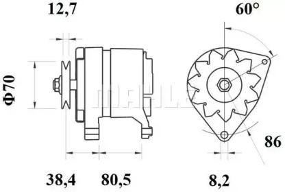 Генератор MAHLE ORIGINAL MG 451