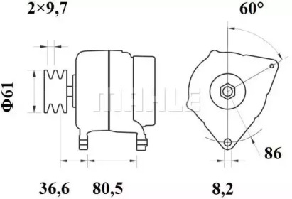 Генератор MAHLE ORIGINAL MG 446