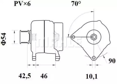 Генератор MAHLE ORIGINAL MG 395