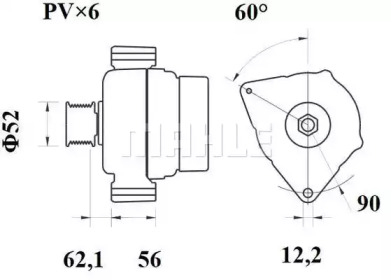 Генератор MAHLE ORIGINAL MG 401