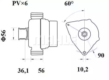 Генератор MAHLE ORIGINAL MG 391