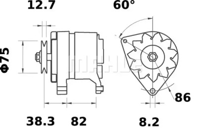 Генератор MAHLE ORIGINAL MG 381