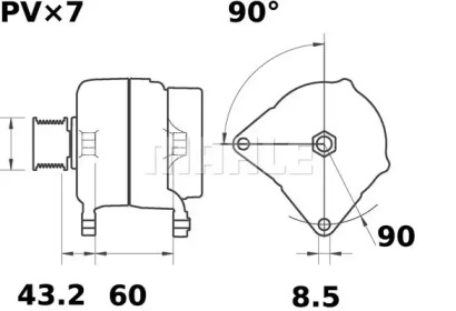 Генератор MAHLE ORIGINAL MG 362