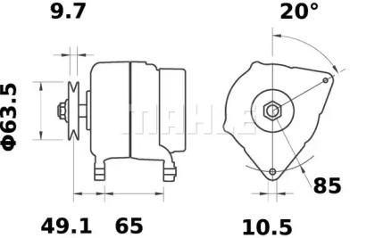 Генератор MAHLE ORIGINAL MG 339