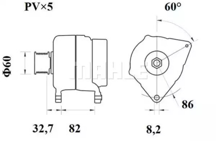 Генератор MAHLE ORIGINAL MG 271