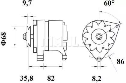 Генератор MAHLE ORIGINAL MG 276