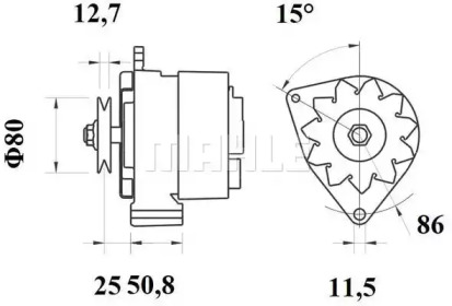 Генератор MAHLE ORIGINAL MG 269