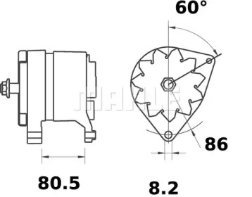 Генератор MAHLE ORIGINAL MG 255