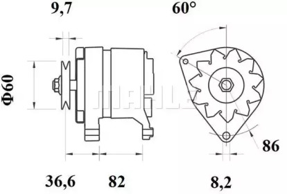 Генератор MAHLE ORIGINAL MG 261