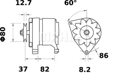 Генератор MAHLE ORIGINAL MG 213