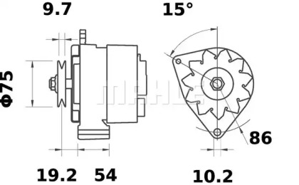 Генератор MAHLE ORIGINAL MG 209