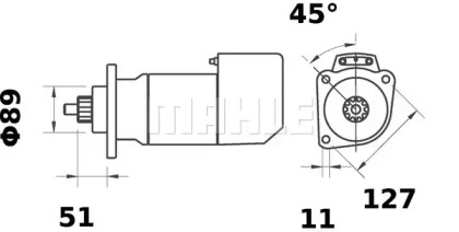 Стартер MAHLE ORIGINAL MS 583