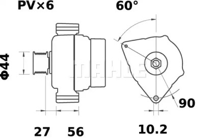 Генератор MAHLE ORIGINAL MG 100