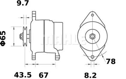 Генератор MAHLE ORIGINAL MG 105