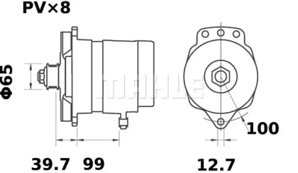 Генератор MAHLE ORIGINAL MG 106