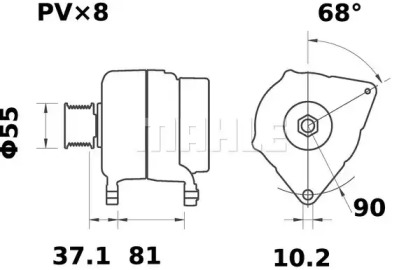 Генератор MAHLE ORIGINAL MG 110