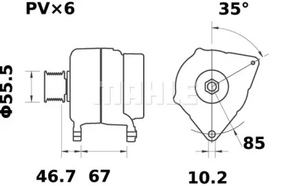 Генератор MAHLE ORIGINAL MG 127