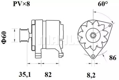 Генератор MAHLE ORIGINAL MG 193