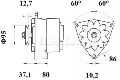 Генератор MAHLE ORIGINAL MG 197