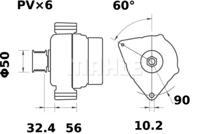 Генератор MAHLE ORIGINAL MG 208