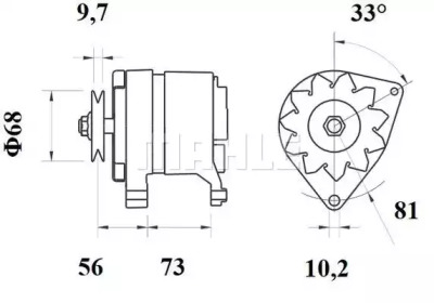 Генератор MAHLE ORIGINAL MG 283