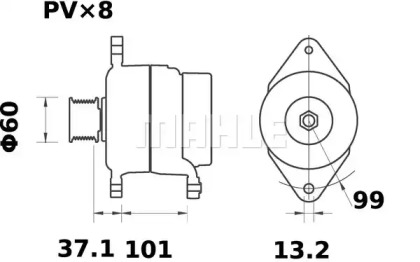 Генератор MAHLE ORIGINAL MG 521