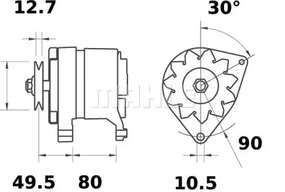 Генератор MAHLE ORIGINAL MG 533