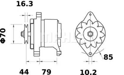 Генератор MAHLE ORIGINAL MG 539