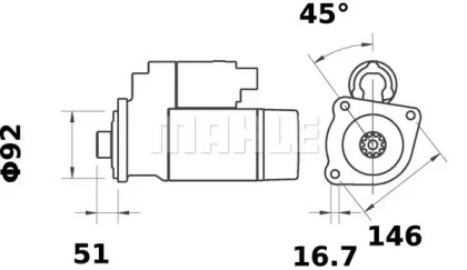 Стартер MAHLE ORIGINAL MS 84