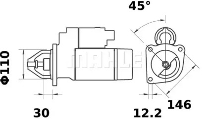 Стартер MAHLE ORIGINAL MS 116