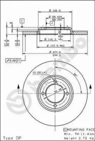 Тормозной диск BRECO BS 7061