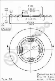 Тормозной диск BRECO BS 7085