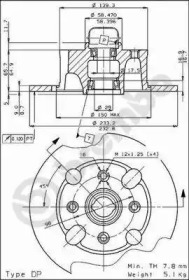 Тормозной диск BRECO BS 7320