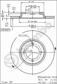 Тормозной диск BRECO BS 7118