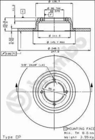 Тормозной диск BRECO BS 7119