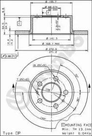 Тормозной диск BRECO BS 7129