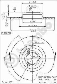 Тормозной диск BRECO BS 7164