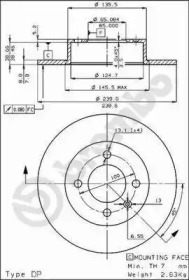 Тормозной диск BRECO BS 7179