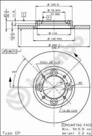 Тормозной диск BRECO BS 7189