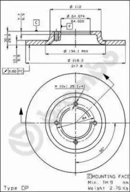 Тормозной диск BRECO BS 7203