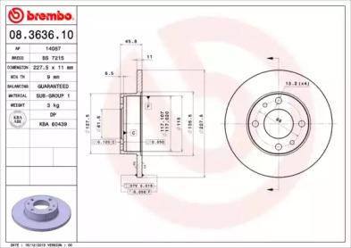 Тормозной диск BRECO BS 7215