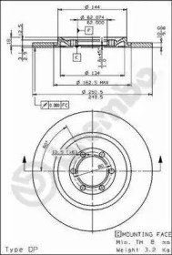 Тормозной диск BRECO BS 7257