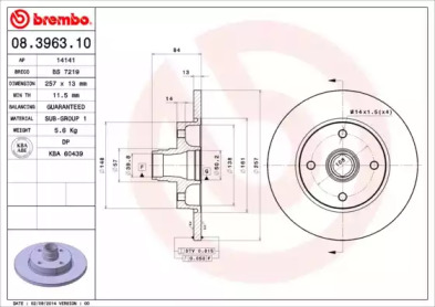 Тормозной диск BRECO BS 7219