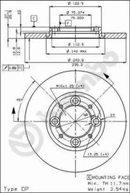 Тормозной диск BRECO BS 7252