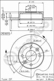 Тормозной диск BRECO BS 7254